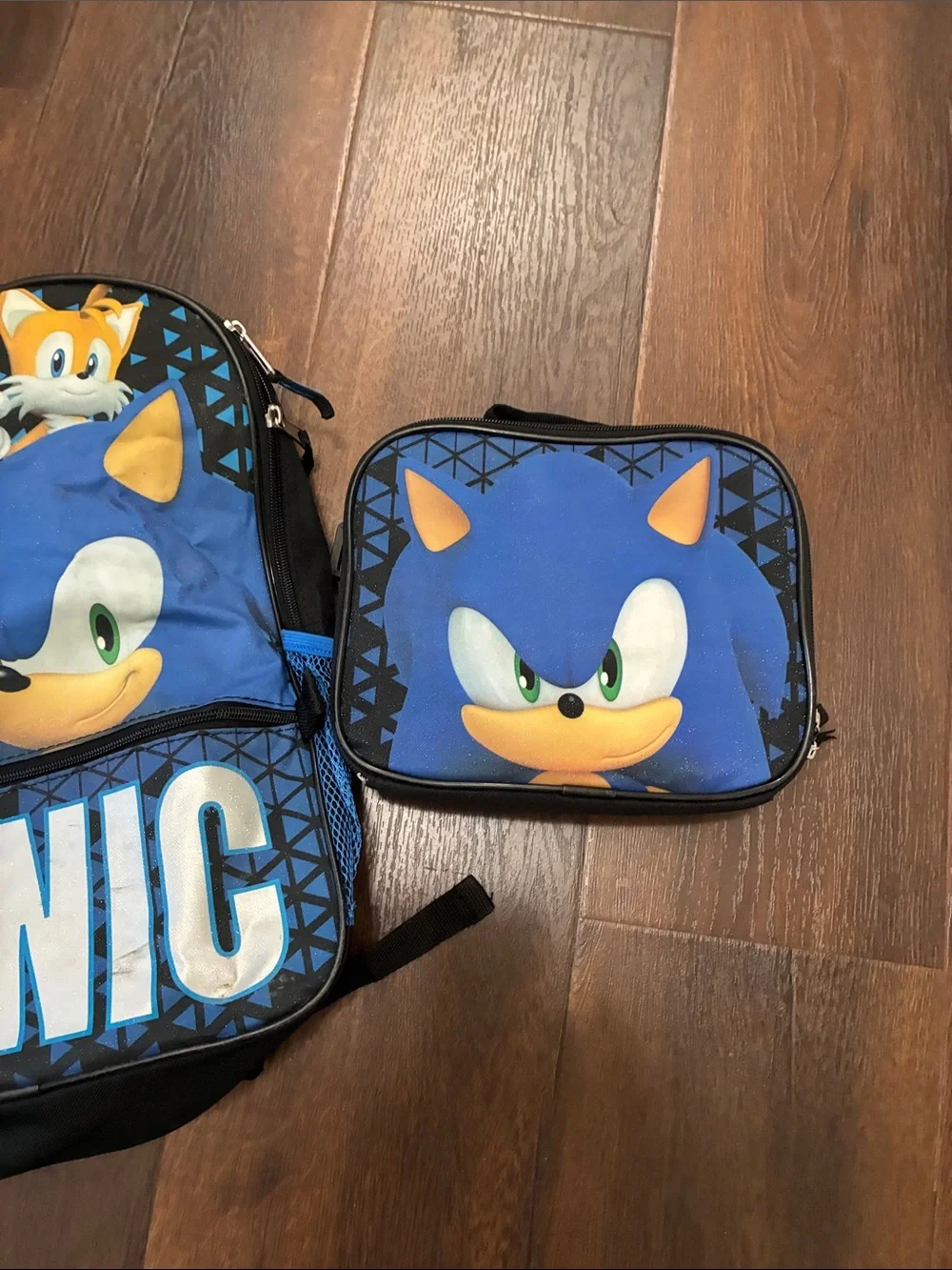 Sonic Kids Backpack and Lunch Bag Set Blue BACK TO SCHOOL